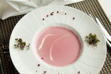 Beet root european soup