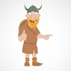 Funny cartoon viking