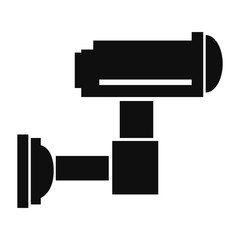 flat design surveillance camera icon vector illustration