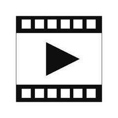Fototapeta premium flat design film strip with play icon vector illustration