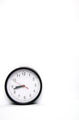Black clock isolated on white background