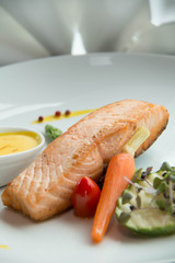  grilled salmon steak