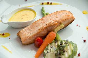  grilled salmon steak