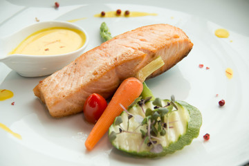  grilled salmon steak