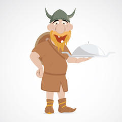 Funny cartoon viking