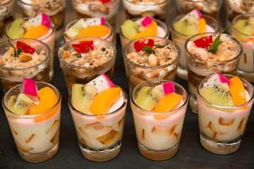  dessert in a shot glass