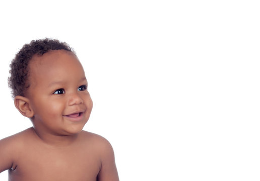 Little afroamerican baby smiling