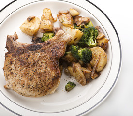 pork chops with vegetables