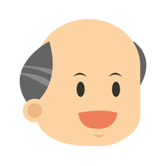 flat design man face icon vector illustration