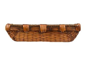 Obraz premium Rectangular wooden basket