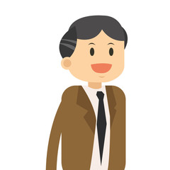 flat design happy businessman icon vector illustration