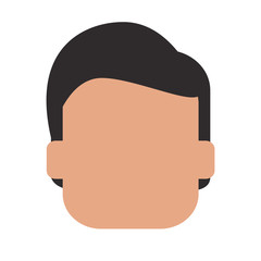 flat design faceless man portrait icon vector illustration