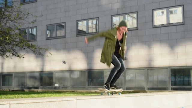 Stunts on skateboard