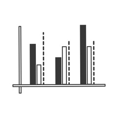 flat design graph chart icon vector illustration
