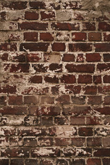 old dark brick wall background