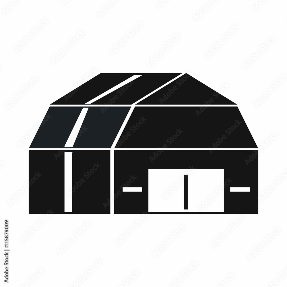 Poster garage storage icon in simple style. building symbol isolated vector illustration