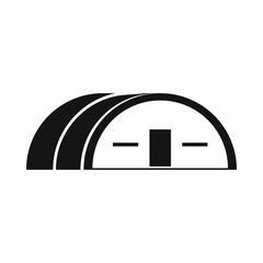 Large hangar icon in simple style. Building symbol isolated vector illustration