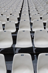White numbered seats