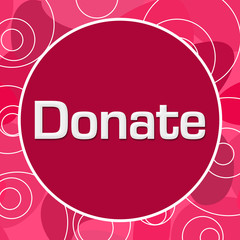 Donate Pink Random Rings Circle 