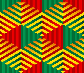 design element. hexagon seamless ornament