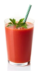 Printed kitchen splashbacks Juice Glass of fresh tomato juice