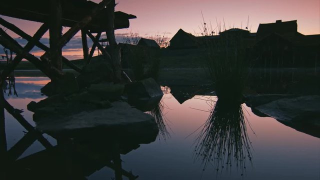 Buildings at dawn