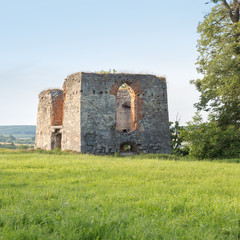 Fototapeta na wymiar Ruins of old castle in Svirzh, Ukraine