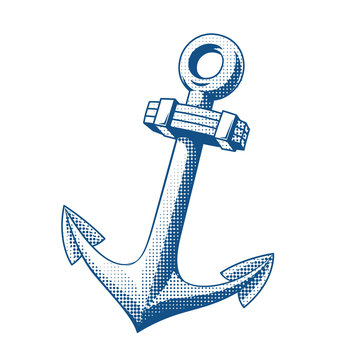 Ship anchor tattoo