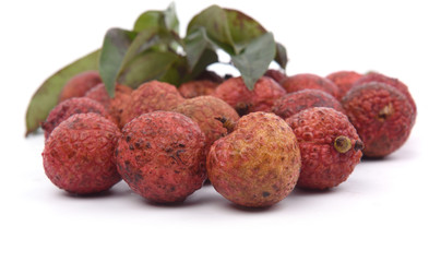Lichi, isolated on white background.