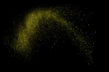Fototapeta premium Colourful abstract powder explosion on a black background