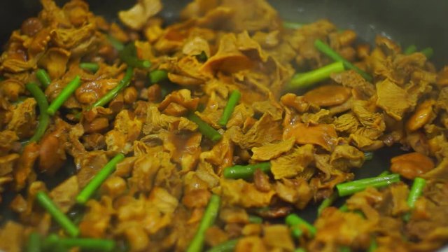 fried chanterelles