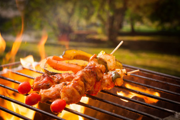 Barbecue in garden