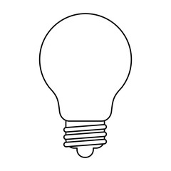 flat design regular lightbulb icon vector illustration