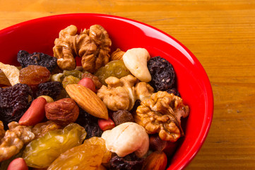 different mixed nuts