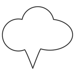 flat design cloudlike conversation bubble icon vector illustration