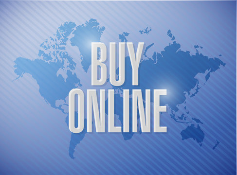 buy online world map sign illustration