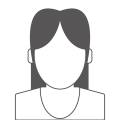 simple flat design faceless woman portrait icon vector illustration
