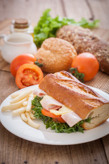 Sandwich and french fries