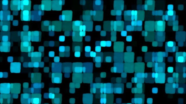 Glowing Squares Background Animation - Loop Blue