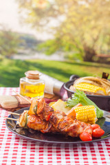 Barbecue in garden