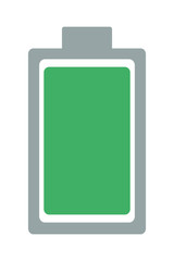 flat design full battery symbol icon vector illustration