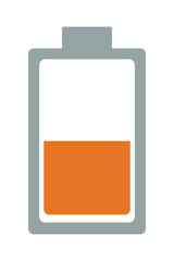 flat design battery symbol icon vector illustration