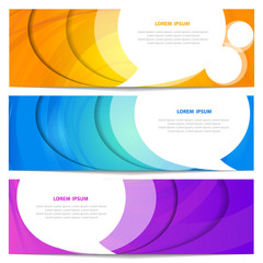 Set of colorful banners illustration.