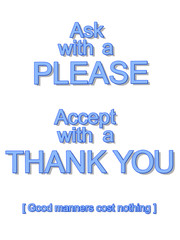  A Please and Thank you good manners sign