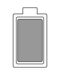 flat design full battery symbol icon vector illustration