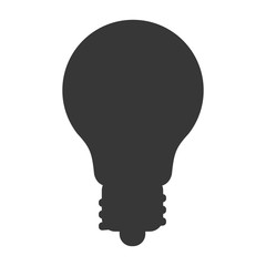 flat design regular lightbulb icon vector illustration