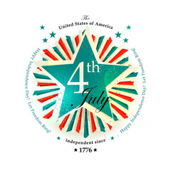 Obraz premium 4th July Independence Day card