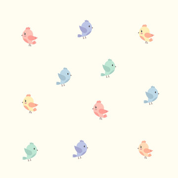 background with colourful birds