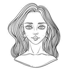 young beautiful woman. tattoo poster