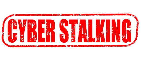 Cyber stalking on the white background, red illustration   © zbg2